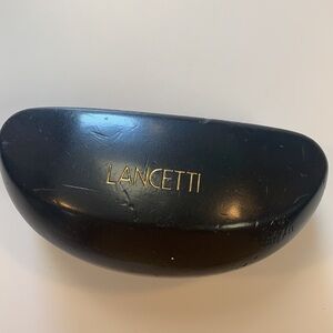 Lancetti Sunglass / eyeglasses large clam shell shape hard case